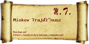 Miskov Trajánusz névjegykártya
